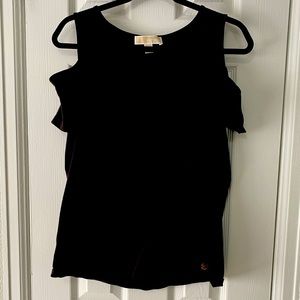 Michael Kors Open Shoulder Short Sleeve Shirt size L
